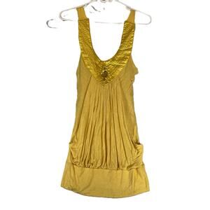 Vizio USA Tunic Top Woman's Large 100% Rayon Made in USA Ruched Style #11348